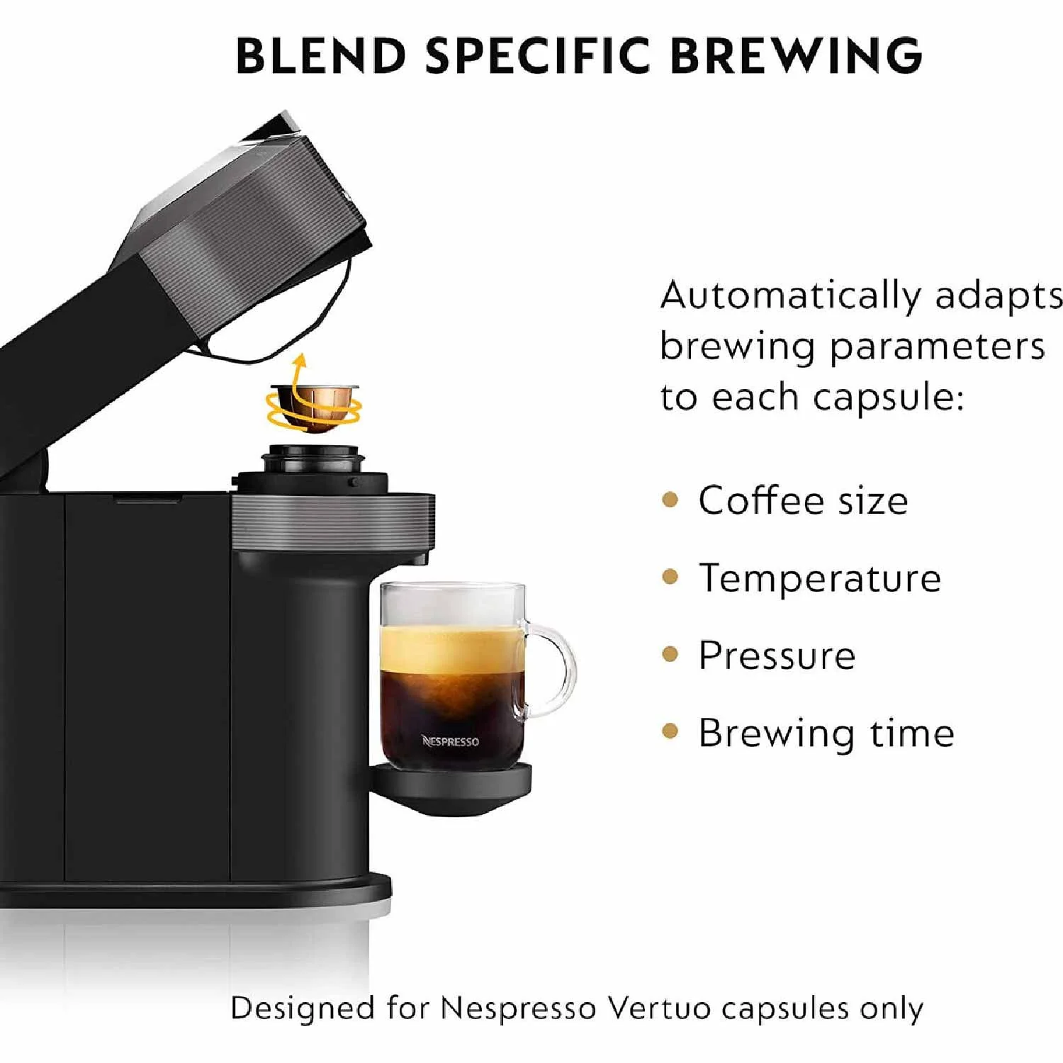 Nespresso Vertuo Next Deluxe by De’Longhi, Dark Grey with Milk Frother - Image 3